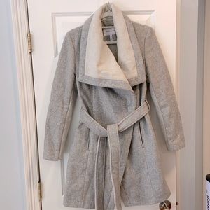 BCBGeneration Belted Wrap Wool Coat size S